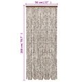 vidaXL Záves proti hmyzu sivohnedý a biely 56x200 cm ženilka