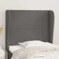 vidaXL Čelo postele so záhybmi sivé 93 x 23 x 118/128 cm umelá koža