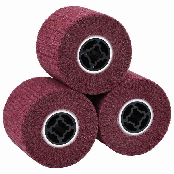 vidaXL Brúsne valce 3 pcs Červená 12 x 12 x 10 cm Syntetické vlákno
