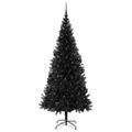 vidaXL Vianočný stromček Čierna 210 cm PVC