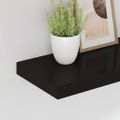 vidaXL Plávajúce nástenné police 4 ks, čierne 80x23,5x3,8 cm, MDF
