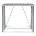 vidaXL Záhradná kôlňa na drevo z galvanizovanej ocele 163x83x154 cm sivá
