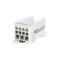 Blok na rozdelenie fáz PVB 250-3/8, 1pól., AL/CU, 250A, 690V, sivý, na DIN
