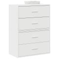 vidaXL Skrinky s 2 zásuvkami 2 ks biela 60x31x40 cm kompozitné drevo