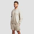 Mikina Aura Jumper Grey - GymBeam, veľkosť M, 95 % cotton, 5 % elastane