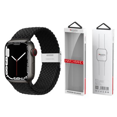 YESIDO WB23 BRAIDED STRAP for APPLE WATCH 38/40/41 BLACK