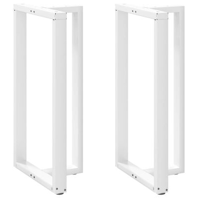 vidaXL Nohy barového stola v tvare T, 2 ks, biele, 60x35x(110-111) cm, oceľové