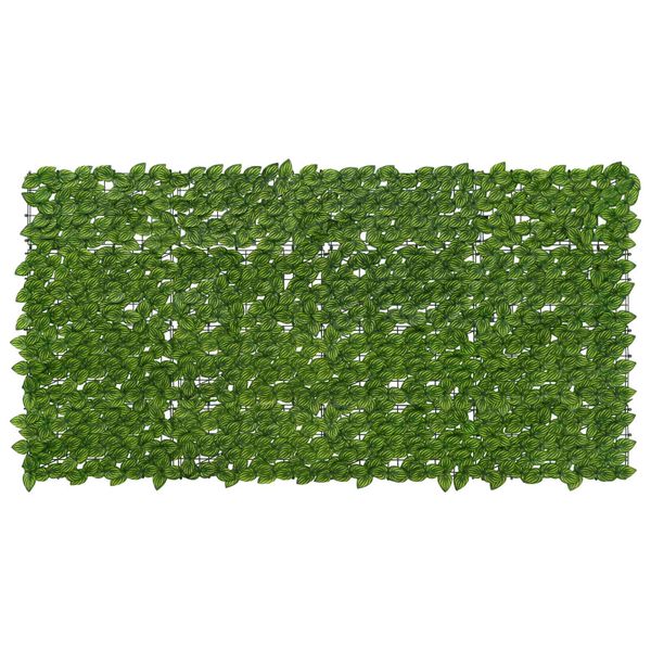 vidaXL Balkónový plôtik s listami Zelená a žltá 200 x 100 cm