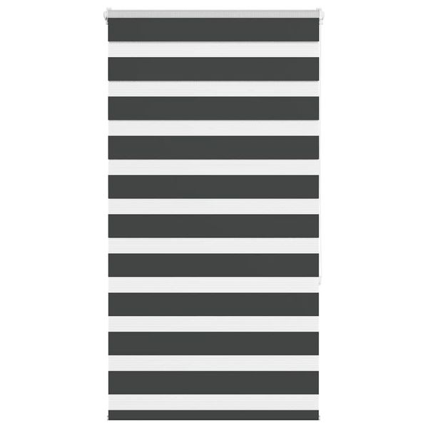 vidaXL Zebra roleta čierna 90x150 cm šírka látky 85,9 cm polyester