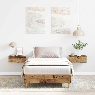vidaXL Posteľný rám bez matraca staré drevo 75x190 cm kompozitné drevo