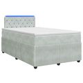 vidaXL Posteľ boxspring s matracom Svetlosivá 120 x 190 cm Zamat