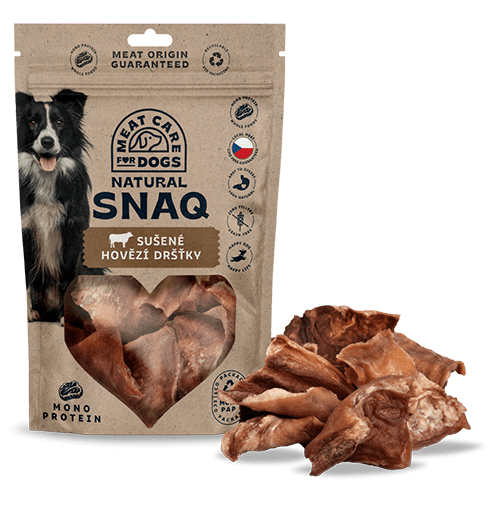 DOG SNAQ 99194 doplnkové krmivo pre psy - sušené hovädzie držky 100G