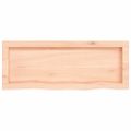 vidaXL Nástenná polica 80x30x(2-4) cm neošetrený dubový masív