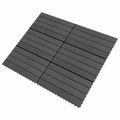 vidaXL Dlažba na terasu 6 ks Čierna 60 x 30 cm WPC