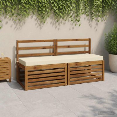 vidaXL Vankúš na lavičku SOEST 100% polyester Krémová 140 x 40 x 8 cm