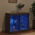 vidaXL Komoda s LED svetlami čierna 81x37x67 cm