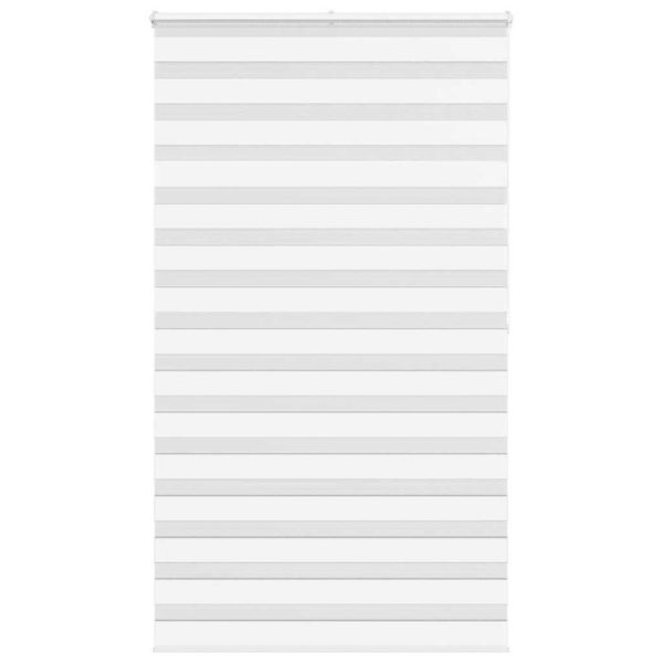 vidaXL Zebra roleta biela 120x200 cm šírka látky 115,9cm polyester