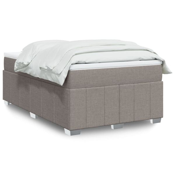 vidaXL Boxspring posteľ s matracom sivohnedý 120x200 cm látka