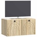 vidaXL Nástenná TV skrinka Nástenný Dub sonoma 59,5 x 31 x 30 cm