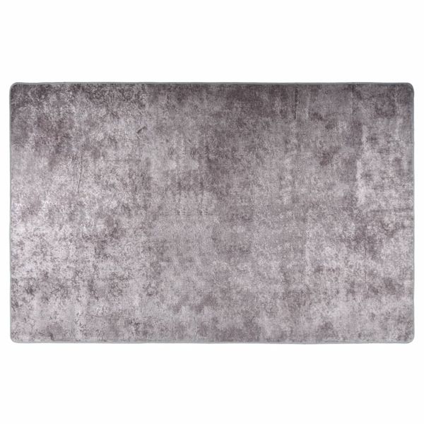 vidaXL Prateľný koberec 80x150 cm sivý