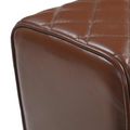 vidaXL lavička 110 x 30 x 45 cm Skutočná koža Hnedý diamant