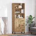 vidaXL Highboard 2 ks Remeselný dub 69,5 x 34 x 180 cm