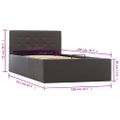 vidaXL Hydraulický posteľný rám+úložný priestor, umelá koža 100x200 cm