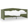 vidaXL Pohovka s USB tmavozelená zamatová 90x200 cm