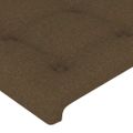 vidaXL Čelo postele tmavohnedé 180x5x118/128 cm látkové