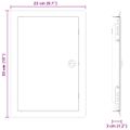 vidaXL Access Panel Biela 33 x 23 x 3 cm Oceľ
