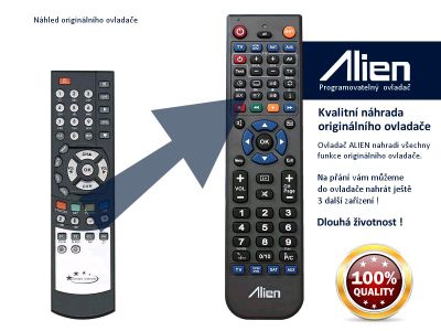 Diaľkový ovládač ALIEN Golden Interstar 7700, 7800, 8200, 8300, 8700 - náhrada