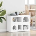 vidaXL Servírovacia skriňa ELST Biela 80,5 x 35 x 59 cm