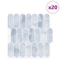 vidaXL Dlaždica s perím 20 ks Svetlomodrá 30 x 30 cm Polyuretán a PET