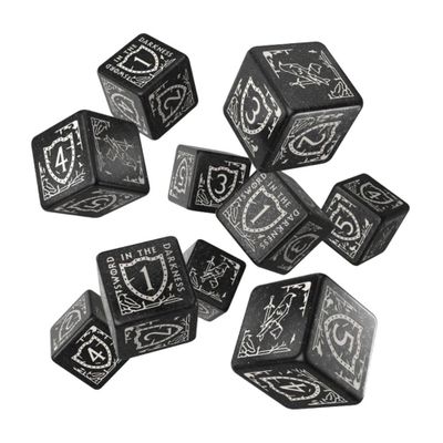 Sada šesťstranných kociek Game of Thrones - Night s Watch (10 ks)