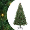 vidaXL Umelý vianočný stromček Zelená 240 cm PVC a Oceľ a Plast