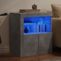 vidaXL Komoda s LED svetlami betónovo sivá 60,5x37x67 cm