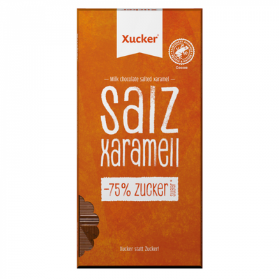 Čokoláda s príchuťou slaný karamel - Xucker, slaný karamel, 80 g