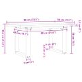 vidaXL Konferenčný stolík v tvare O 80x50x40,5 cm borovica a oceľ