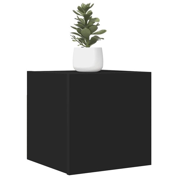 vidaXL Nástenná TV skrinka čierna 30,5x30x30 cm