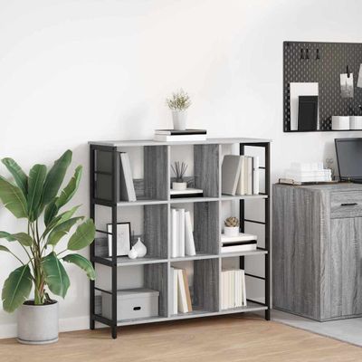 vidaXL Regál na knihy Sivý Sonoma 102 x 32 x 104,5 cm Kompozitné drevo