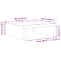 vidaXL Konferenčný stolík Čierny dub 100 x 100 x 35 cm