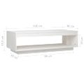 vidaXL Konferenčný stolík biely 110x50x33,5 cm borovicový masív