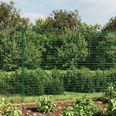 vidaXL Drôtený plot, zelený 2,2x25 m, pozinkovaná oceľ