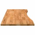vidaXL Stolová doska bledohnedá 140x60x2,5 cm dubový masív obdĺžnikový