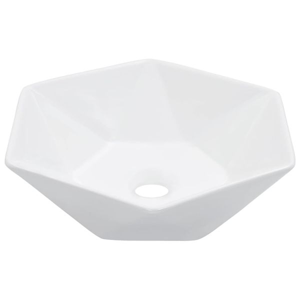 vidaXL Umývadlo biele 41x36,5x12 cm keramické biele