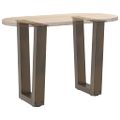 vidaXL Nohy konferenčného stolíka v tvare V, 2 ks, prírodná oceľ, 38 x (42-43,3) cm, oceľ