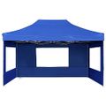 vidaXL Profesionálny skladací stan+steny, hliník 4,5x3 m, modrý