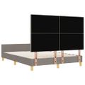 vidaXL Rám postele s čelnou doskou Sivohnedá 160 x 200 cm látka