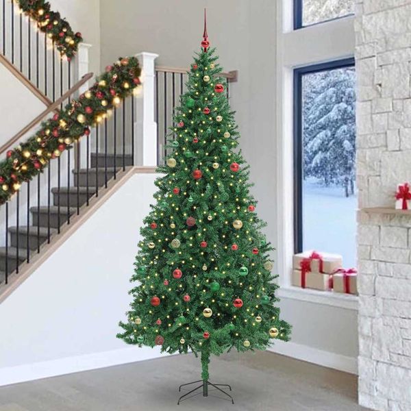 vidaXL Umelý vianočný stromček Zelená 300 cm PVC, kov a plast
