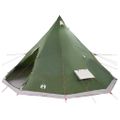 vidaXL Tipi stan so strechou Zelená 560 x 560 x 300 cm taft